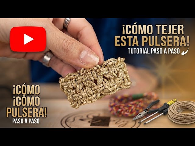 Aprende a Tejer esta Pulsera de Lujo Estilo Oro (Fácil y Elegante)