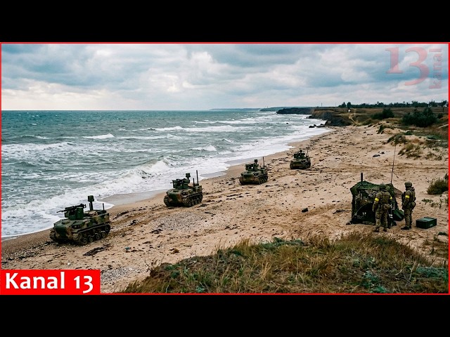 A unique operation on the Kinburn Spit: Ukranian military deployed an armed robot to the shore