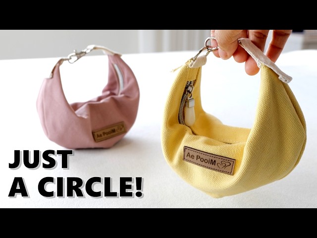Just a Circle Makes This Cute Mini Bag! | Easy Sewing Tutorial
