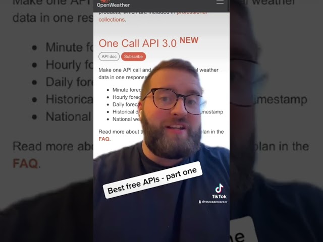 Best Free APIs Part 1 - OpenWeather