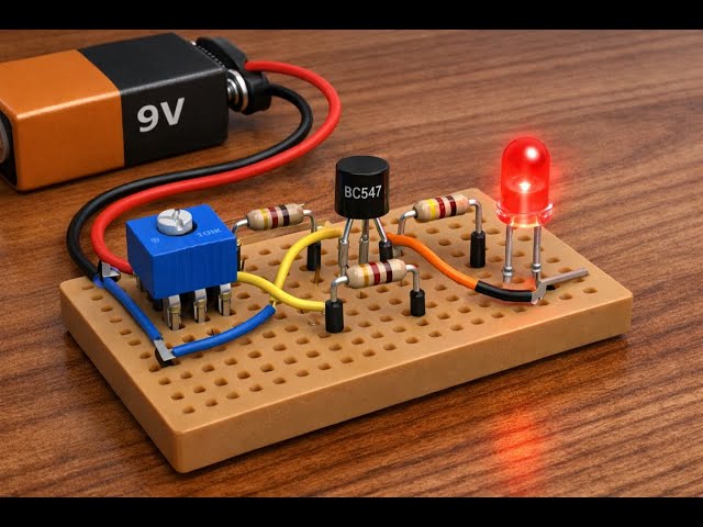 Simple LED Flasher Circuit Using Transistor ​