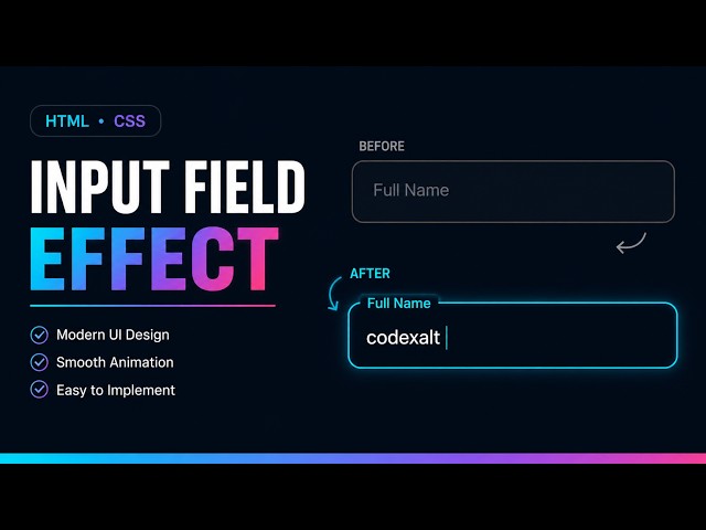Floating Label Input Animation | HTML & CSS