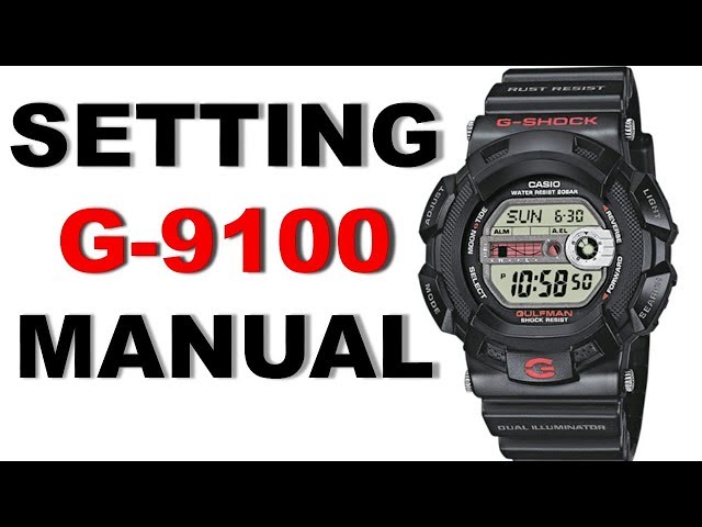 Configuración del manual del G-Shock Gulfman G-9100 3038
