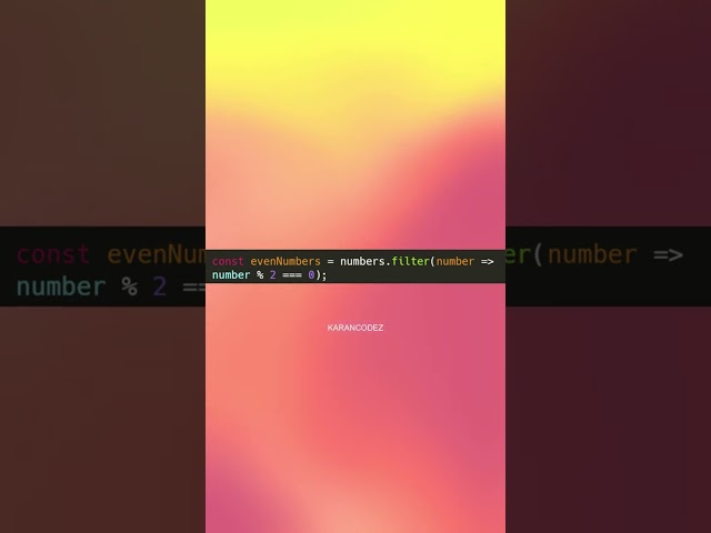 Master the JavaScript Filter Method | An In-Depth Tutorial with Example #shorts