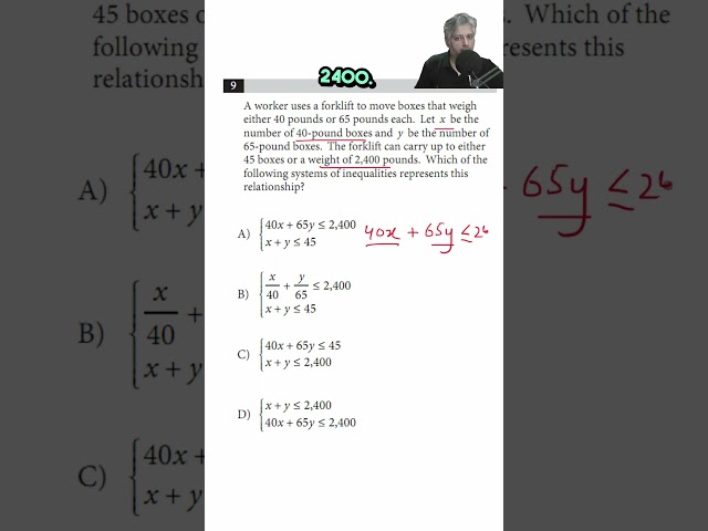 Inequality Word problems are EASY #inequality #algebra #satmath