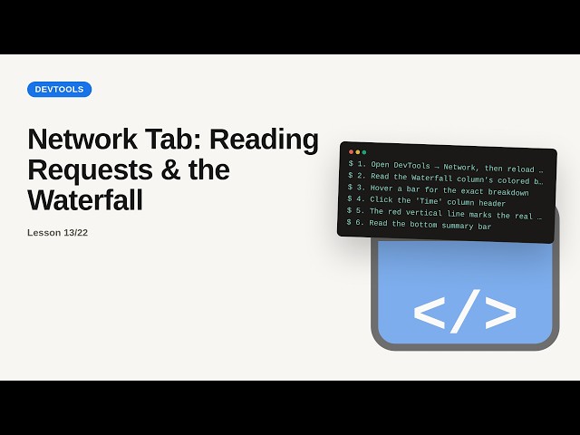 Network Tab: Reading Requests & the Waterfall | Network Tab Tutorial