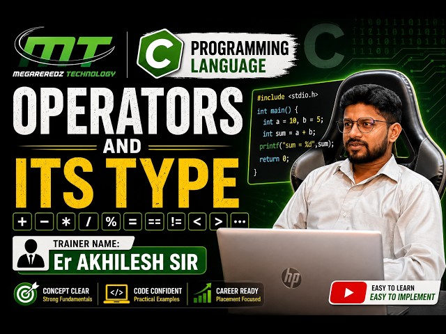 C Programming Operators Explained |  Operators in C Language with Examples | Beginners to Advanced