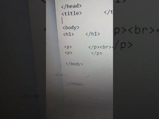 Making website using Notepad 