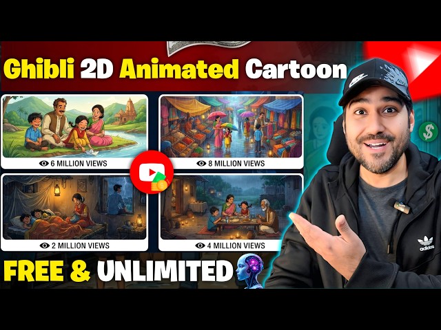 How to Create Ghibli 2D Animated Cartoon Videos With AI for FREE✅ | Cartoon Video Kaise Banaye