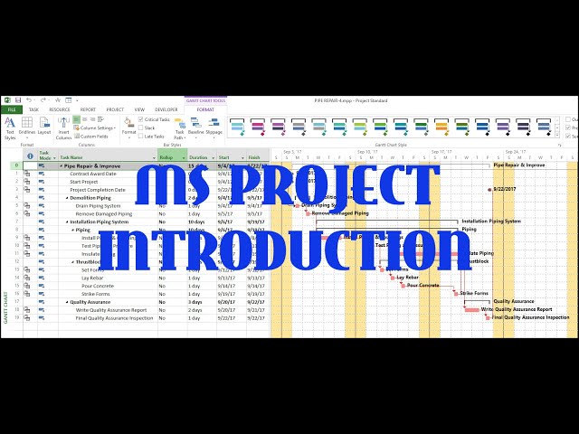 MS Project Tutorial 01 - General Introduction