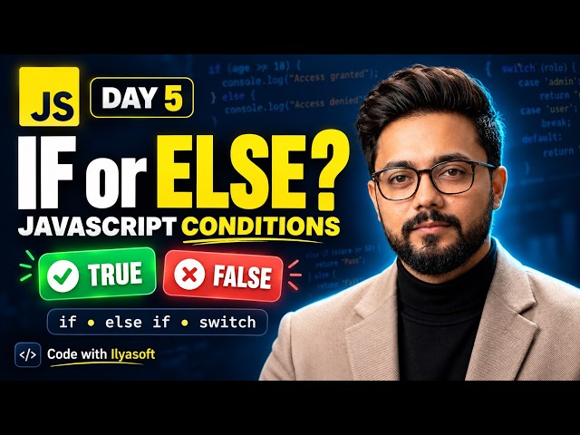 JavaScript If Else & Switch Explained for Beginners | Day 5