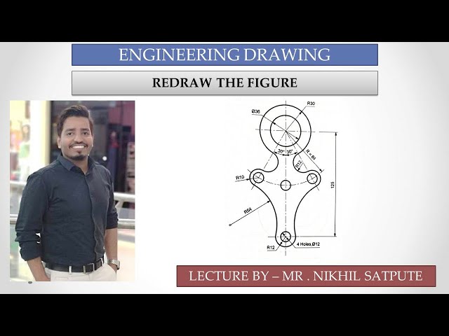 Engineering Drawing | Redraw the figure | Easy Drawing Techniques | Learn with nikhil