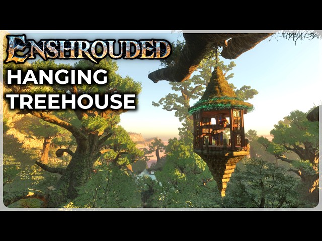 Building a Hanging Treehouse in Enshrouded! (Forest Village Project)