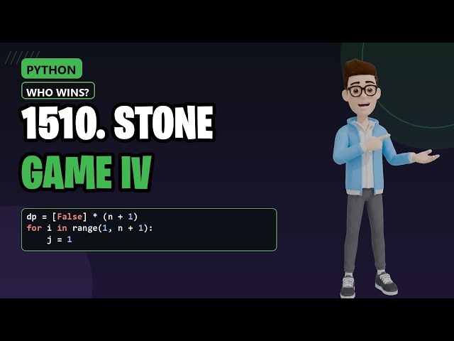 1510.Stone Game IV | LeetCode Daily Python Solution(The One Line That Flips the Winner)LeetCode 1510