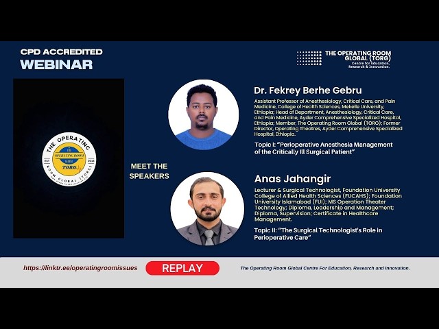 Anesthesia Management of the Critically Ill Surgical Patient and The Surgical Technologist's Role
