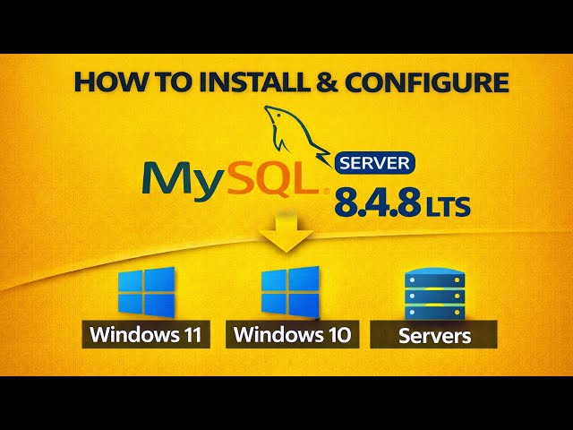 Install & Configure MySQL Server 8.4.8 LTS on Windows 11 / 10 / Servers – Step by Step!|2026 Update