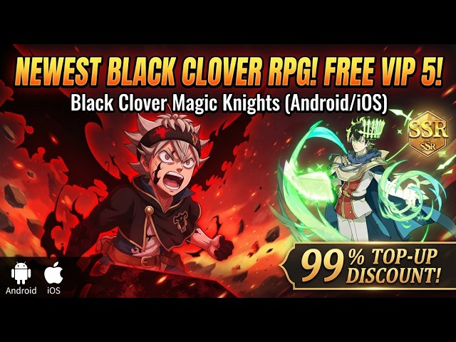 Newest Black Clover RPG! FREE VIP 5 - Black Clover Magic Knights (Android/iOS)