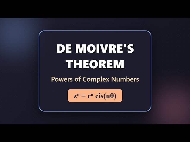 De Moivre's Theorem Explained: Powers of Complex Numbers Made Easy