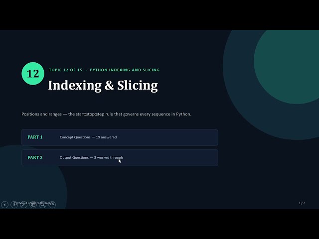Python: C12 | Indexing and Slicing | Hindi