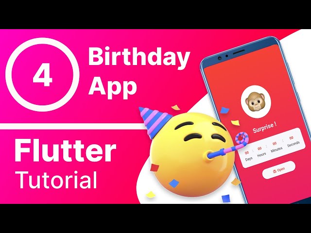 4. Text in Birthday App |  Flutter Applications |  Flutter Tutorial