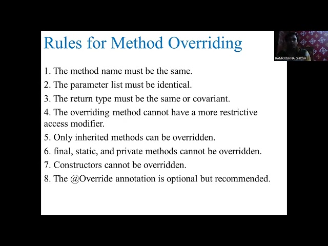Method Overriding In Java | Runtime Polymorphism in Java | Dynamic Polymorphism