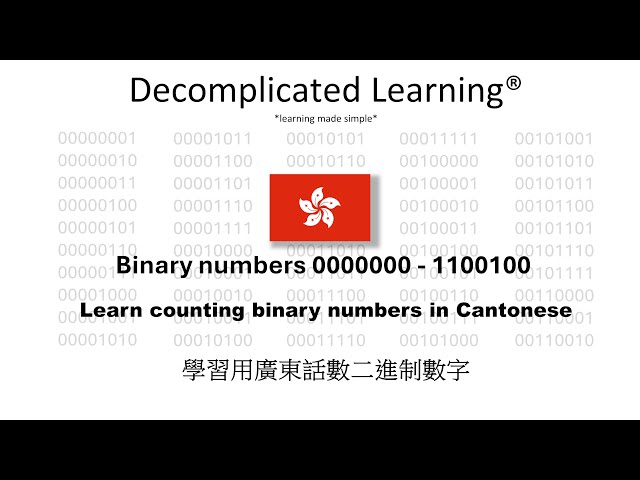 Learn counting binary numbers in Cantonese