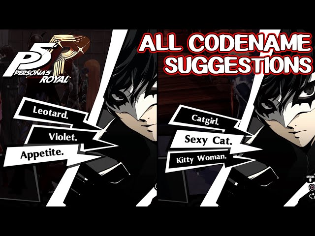 All Codename Suggestions - Persona 5 Royal