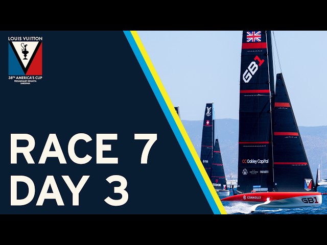 Race Comeback! | RACE 7 IN FULL | Louis Vuitton 38th America’s Cup Preliminary Regatta Sardinia