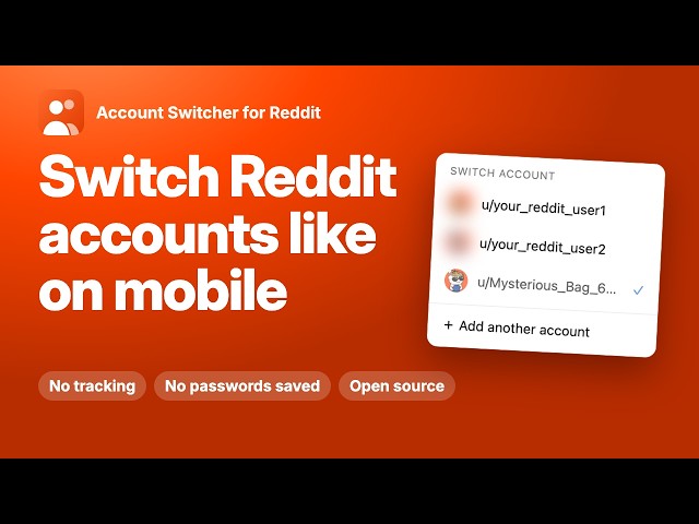 Reddit Multi Account – switch Reddit accounts on the web like on mobile