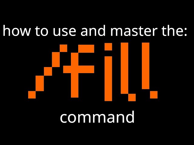 How to use the /fill command easily on minecraft java | Tutorial