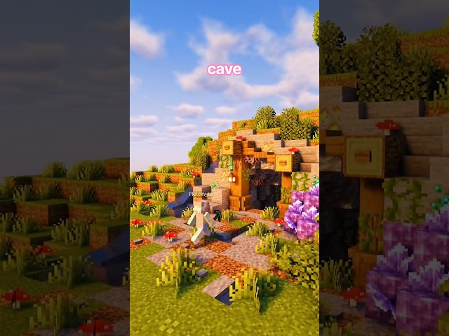 How To Improve Your Cave Entrance!? #minecraft #minecraftshorts #minecrafttutorial #tutorial #cave