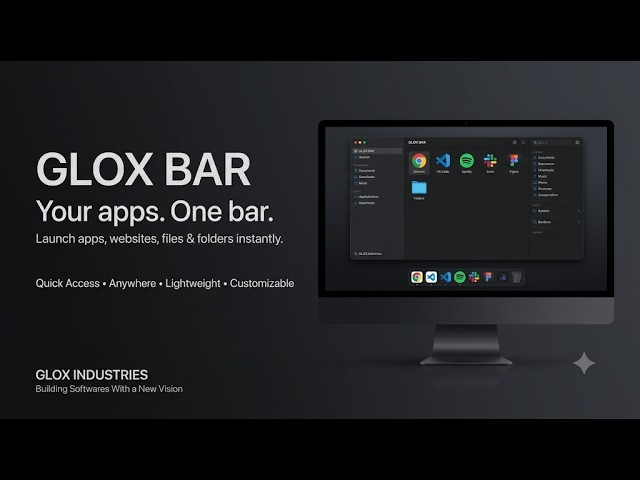 GloxBar — The Lightweight Windows Quick Access Bar | Python + PySide6