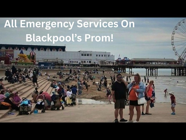 Emergency Services on Blackpool Promenade Today! Police, Fire & Ambulance!