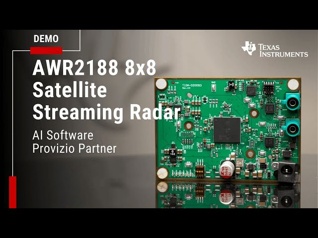 Satellite streaming radar with signal processing software and AI driven perception from Provizio
