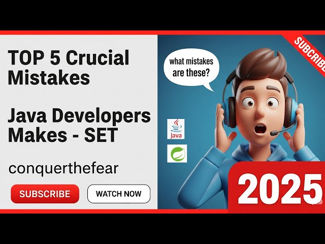 Java Sets : Top 5 Mistakes Every Java Developers Does | Java SpringBoot Microservice Interview Ques