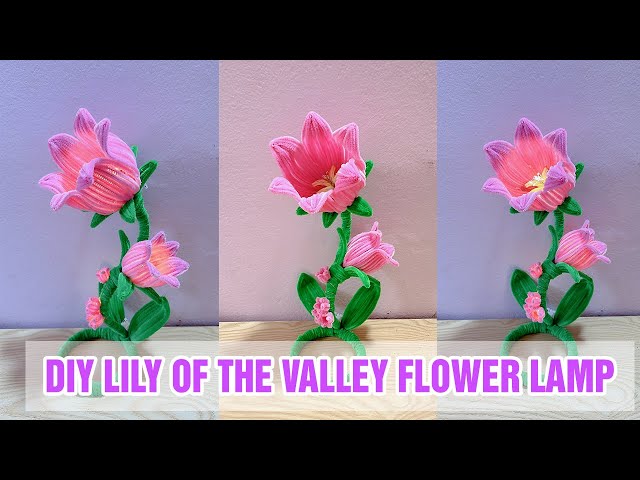 How to Make Flower Lamp - Pipe Cleaner Flower Craft - How to Make lily of the valley lights tutorial