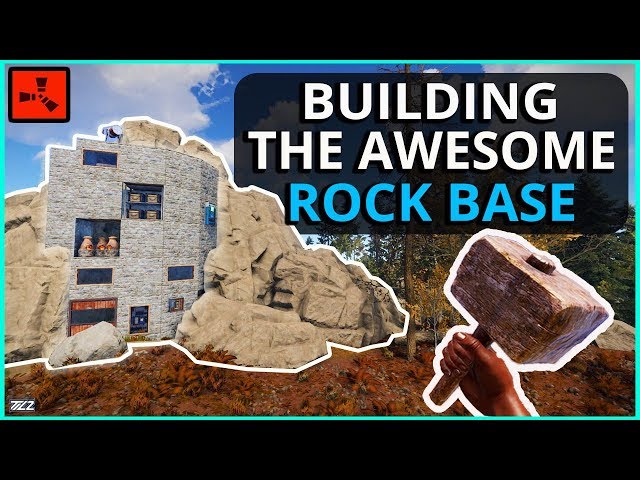 Building The AWESOME ROCK BASE on DAY ONE! Rust Solo Survival Gameplay Ep1