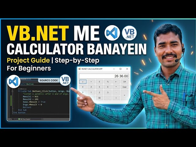 ​How To Make A Calculator In VB.Net | Visual Studio Tutorial | ​Calculator Project  kaise Banaye
