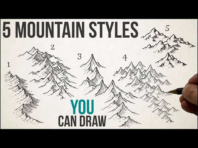How to draw Fantasy Map Mountains - 5 easy styles to make your maps look awesome.