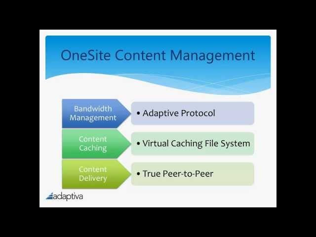 Adaptiva OneSite - A Brief Introduction
