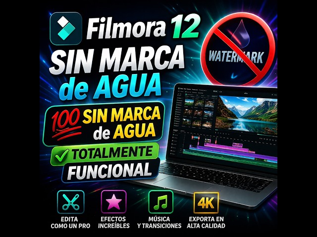 Filmora 12" 💯sin MARCA de AGUA y TOTALMENTE funcional