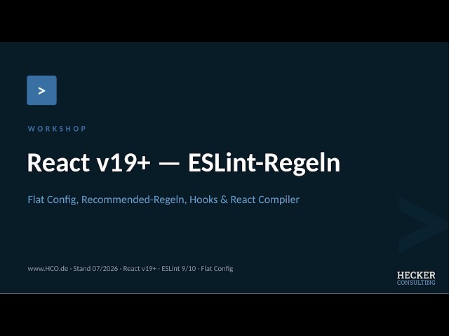 React v19 - ESLint-Regeln