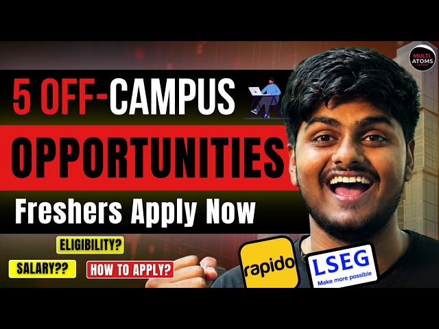 Top 5 Internships & Jobs August 2026 🔥 Rapido, LSEG, Data Science, Full Stack | Apply Now