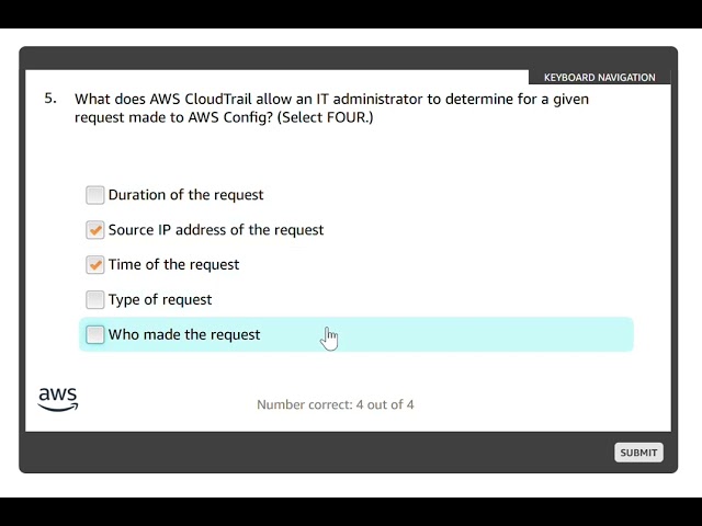 AWS Academy Cloud Operations Module 9 Knowledge Check Answers