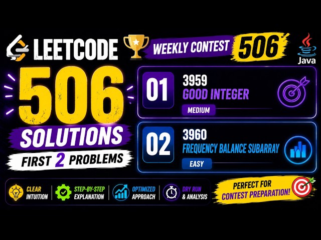 LeetCode Weekly Contest 506 | Problem 3959 & 3960 Explained in Java