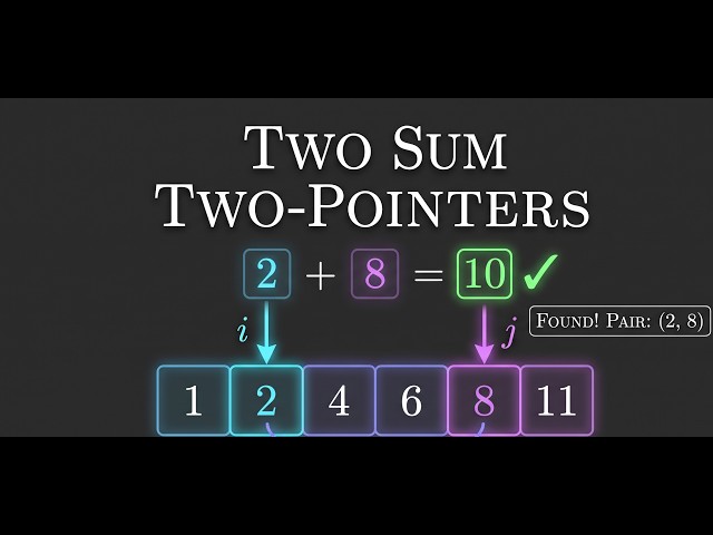 Two Sum - LeetCode 1- Code for two-pointers solution