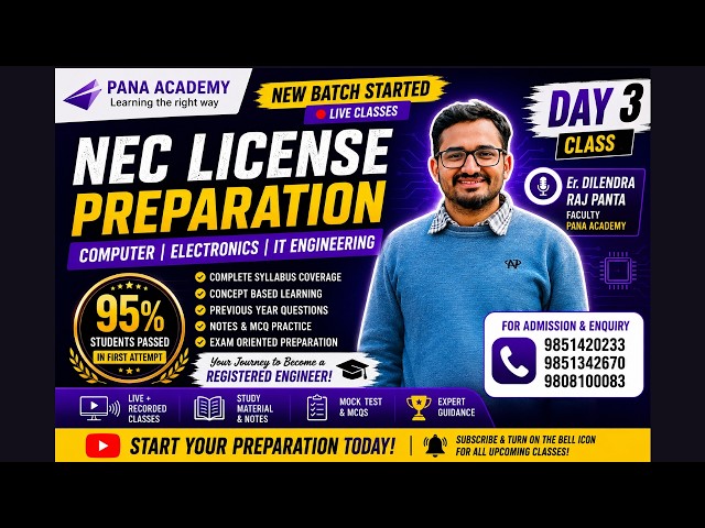 🚀 Start Your NEC License Preparation | Computer, Electronics, IT Engineers | Day 3 | PANA Academy