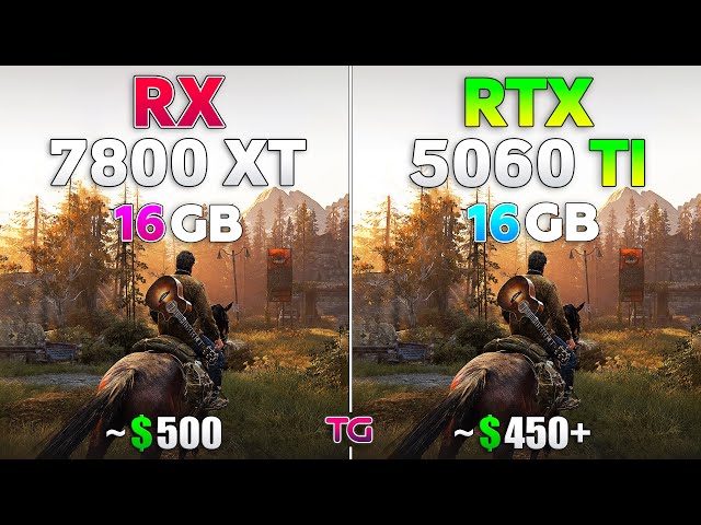RTX 5060 Ti vs RX 7800 XT - Test in 10 Games