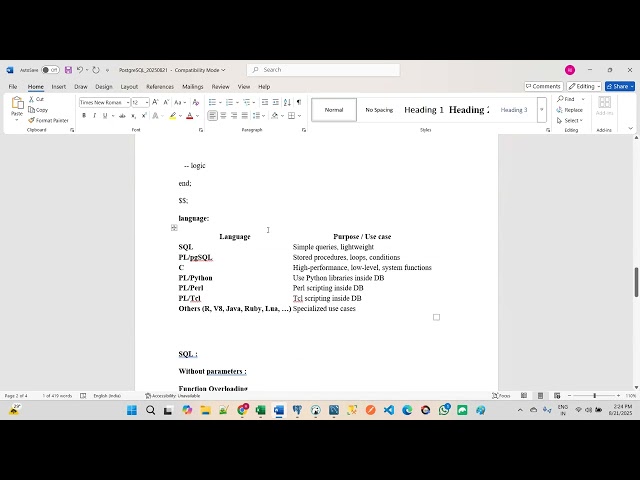 Part 49 - PostgreSQL - PL pgSQL - Functions with SQL and PLPGSQL By Ramesh Babu Bollu