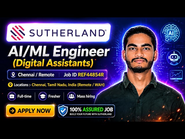 Sutherland AI/ML Engineer Hiring 2026 | Remote Work From Home | Python, LLM, NLP Jobs | Apply Now